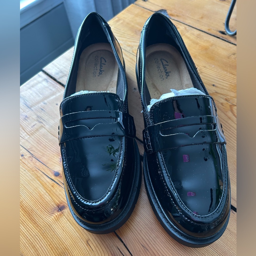 Clarks Westlynn Ayla black patent leather 8 1/2